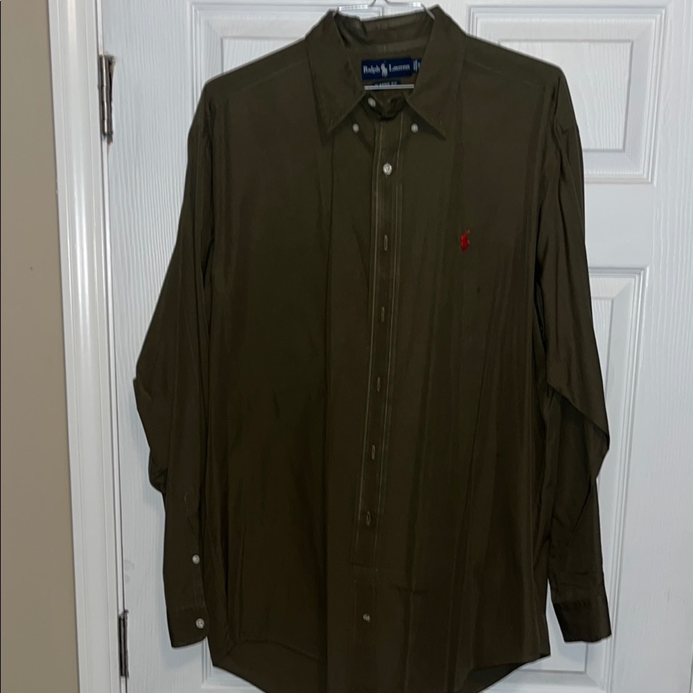 Ralph Lauren Men's Olive Green Shirt